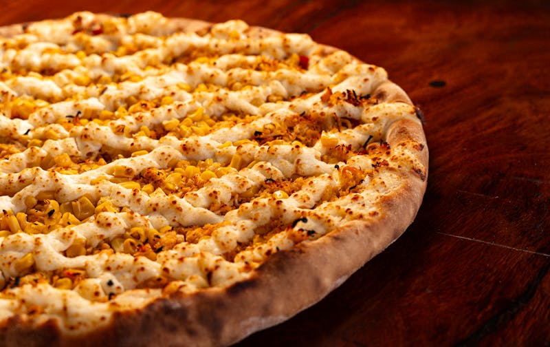 Margherita coal fired pizza with fresh mozzarella and basil